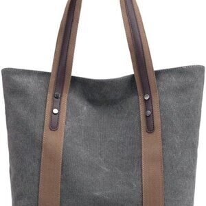 Women's Canvas Shoulder Bag Casual Tote Purse Work Bag Handbag Large Capacity